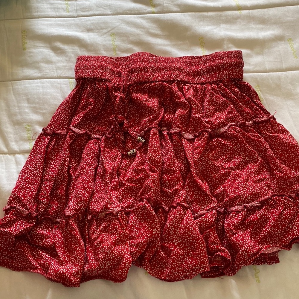 Princess Polly red mini skirt